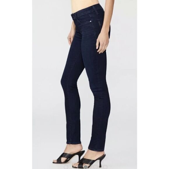 Paige Transcend skyline skinny Azaria blue wash 5 pocket midris jean size 24 NWT - Picture 3 of 5